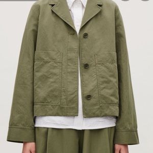 Cos casual linen blend blazer green sz M-L